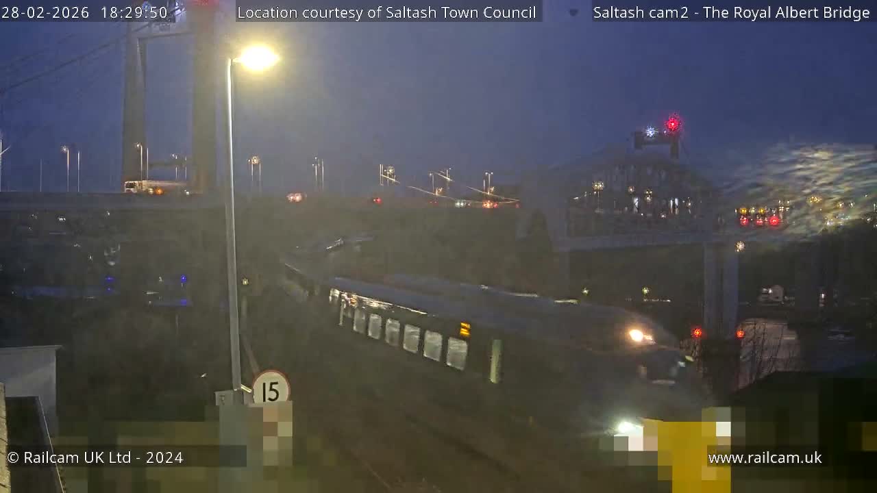 Saltash,  The Royal Albert Railway Bridge & Tamar Bridge / River Live Cam - Cornwall, South West, England, United Kingdom