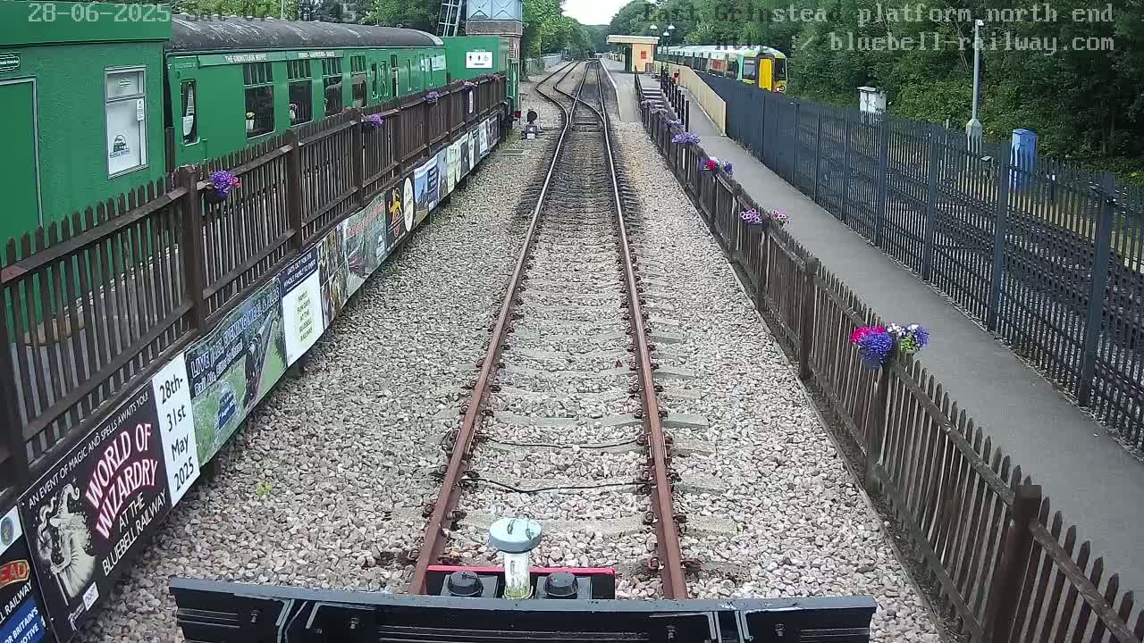 East Grinstead Station Bluebell Railway Platforms North End Live Cam - Mid Sussex, East Sussex, South East, England, United Kingdom
