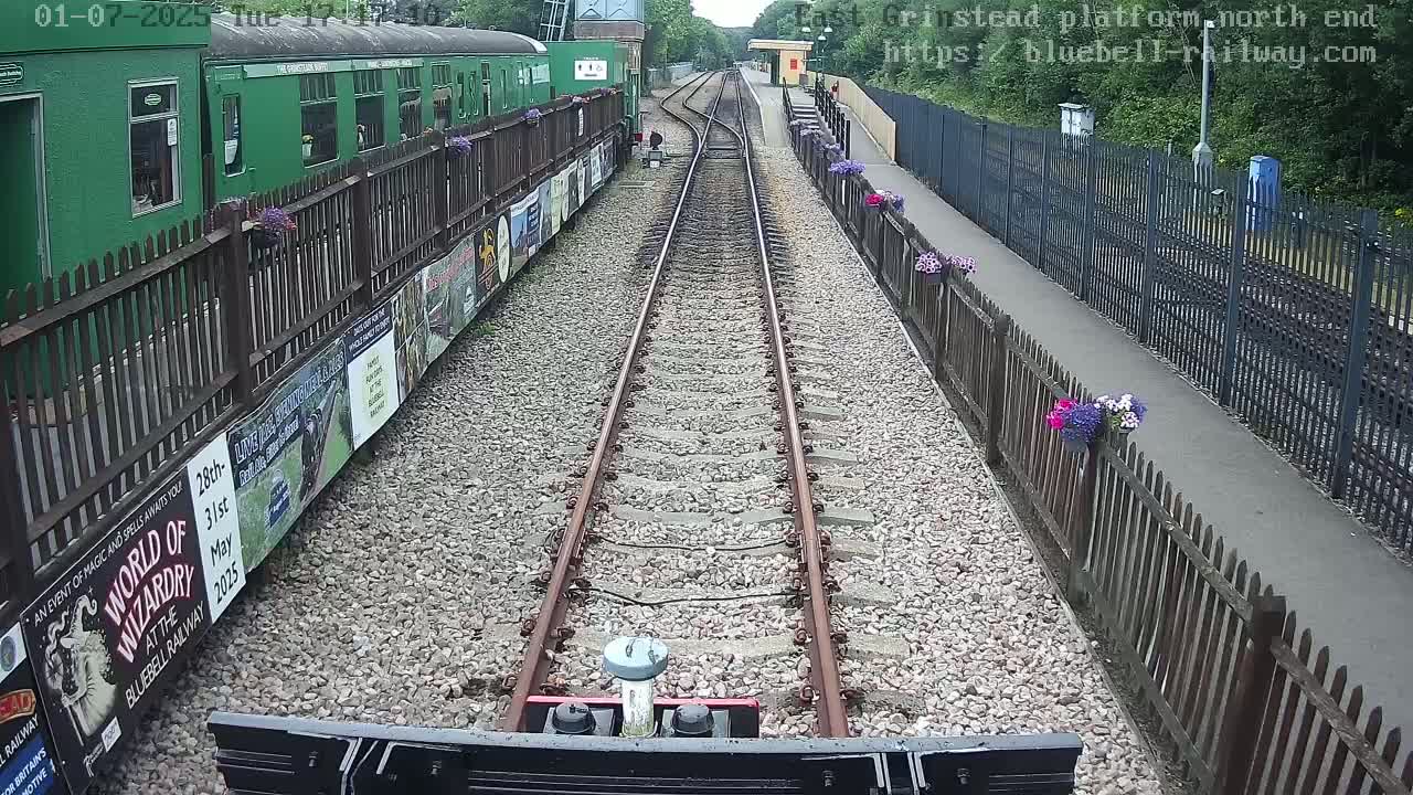 East Grinstead Station Bluebell Railway Platforms North End Live Cam - Mid Sussex, East Sussex, South East, England, United Kingdom