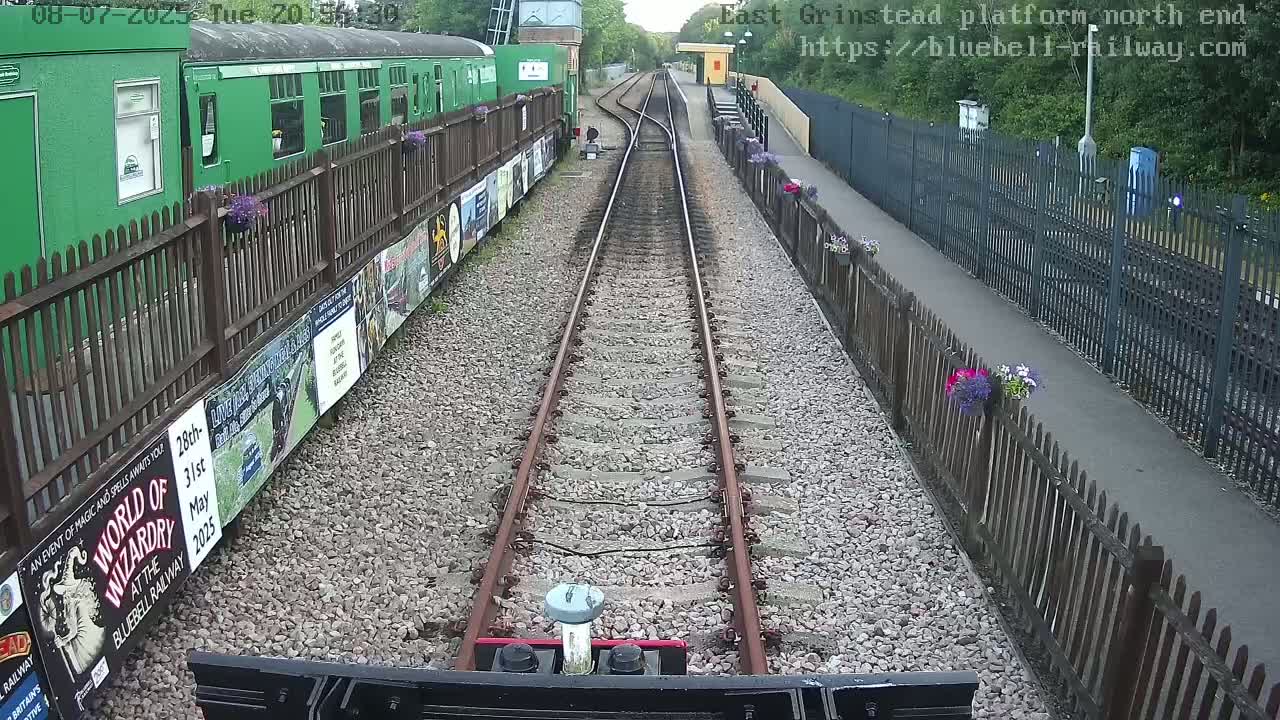 East Grinstead Station Bluebell Railway Platforms North End Live Cam - Mid Sussex, East Sussex, South East, England, United Kingdom