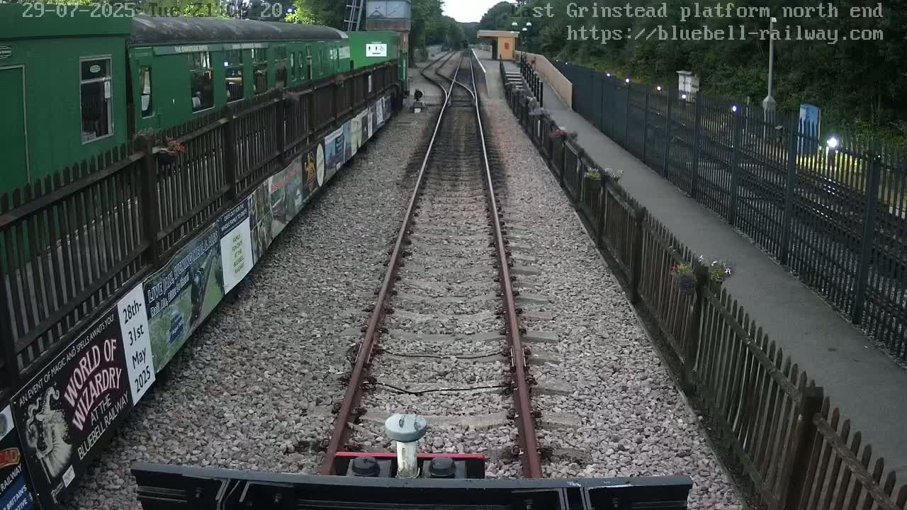 East Grinstead Station Bluebell Railway Platforms North End Live Cam - Mid Sussex, East Sussex, South East, England, United Kingdom