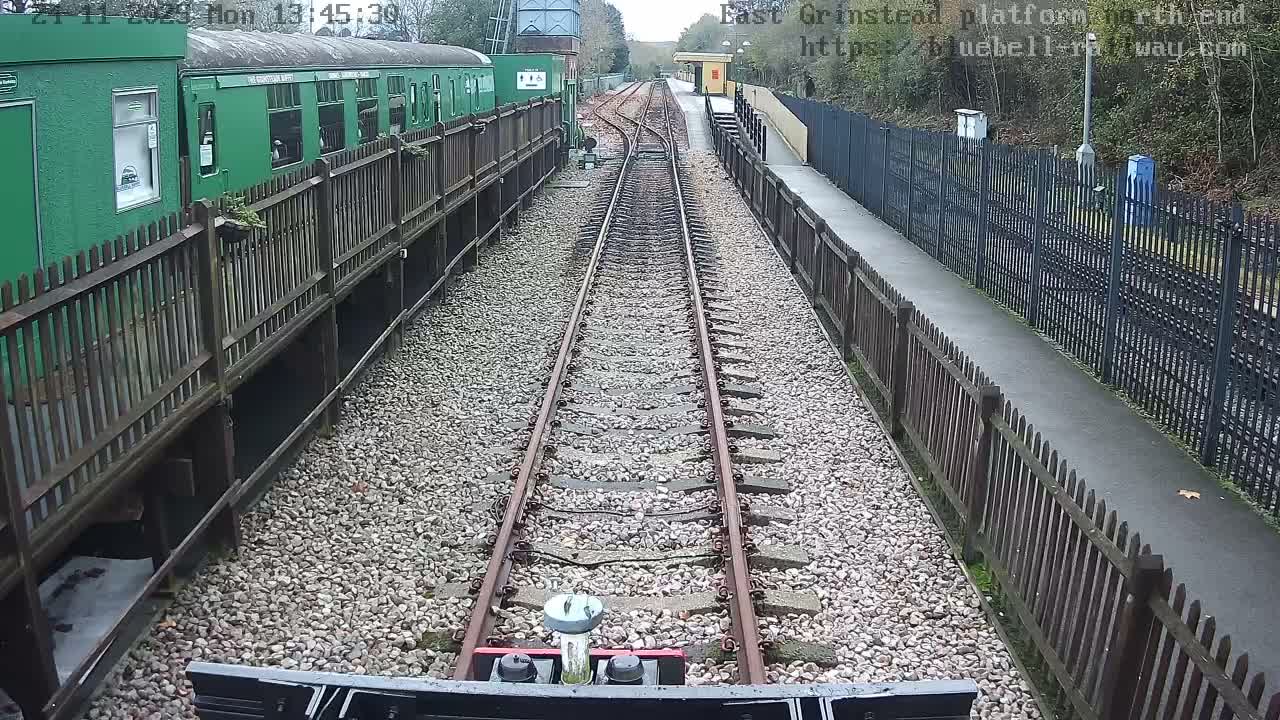 East Grinstead Station Bluebell Railway Platforms North End Live Cam - Mid Sussex, East Sussex, South East, England, United Kingdom