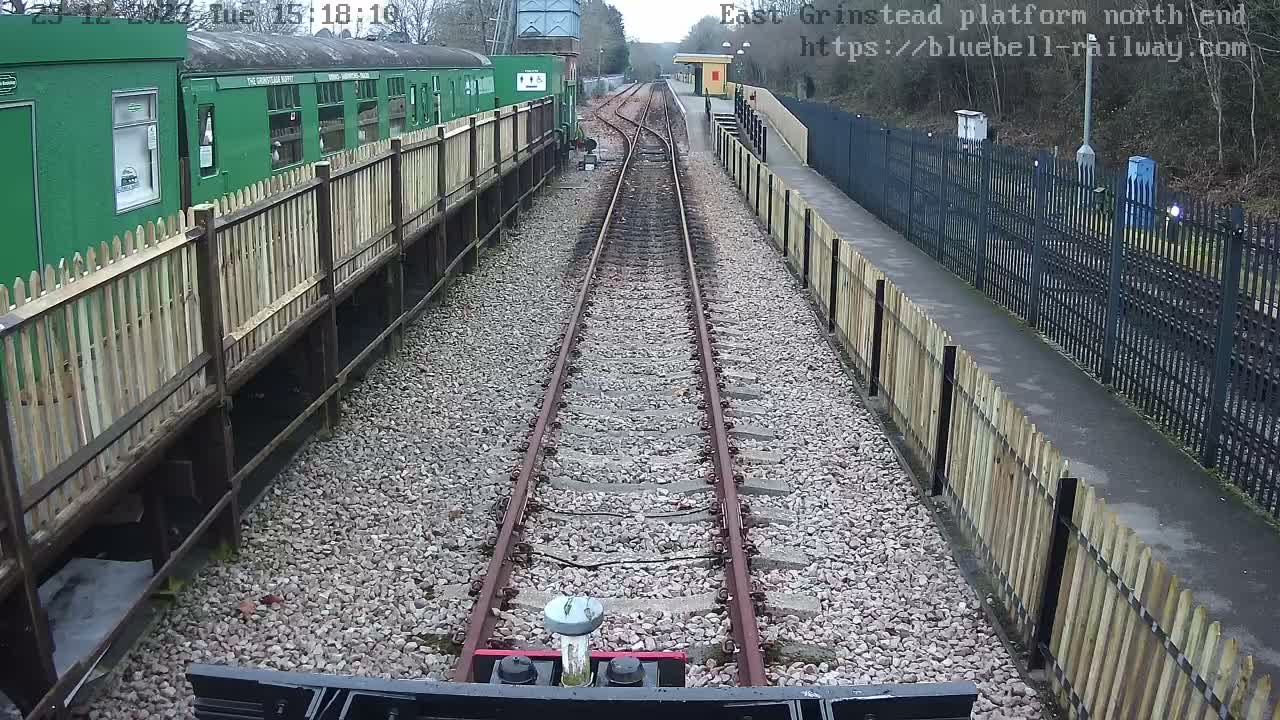 East Grinstead Station Bluebell Railway Platforms North End Live Cam - Mid Sussex, East Sussex, South East, England, United Kingdom