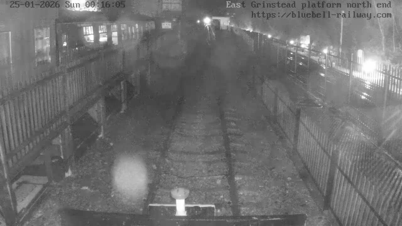 East Grinstead Station Bluebell Railway Platforms North End Live Cam - Mid Sussex, East Sussex, South East, England, United Kingdom