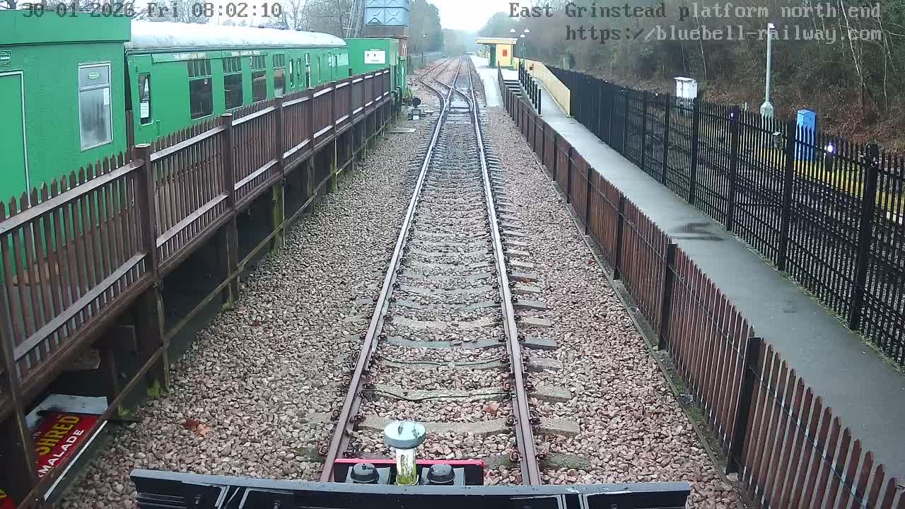 East Grinstead Station Bluebell Railway Platforms North End Live Cam - Mid Sussex, East Sussex, South East, England, United Kingdom