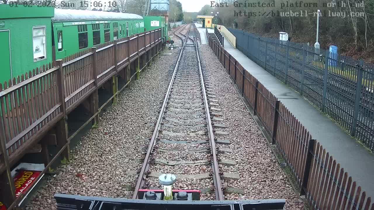 East Grinstead Station Bluebell Railway Platforms North End Live Cam - Mid Sussex, East Sussex, South East, England, United Kingdom