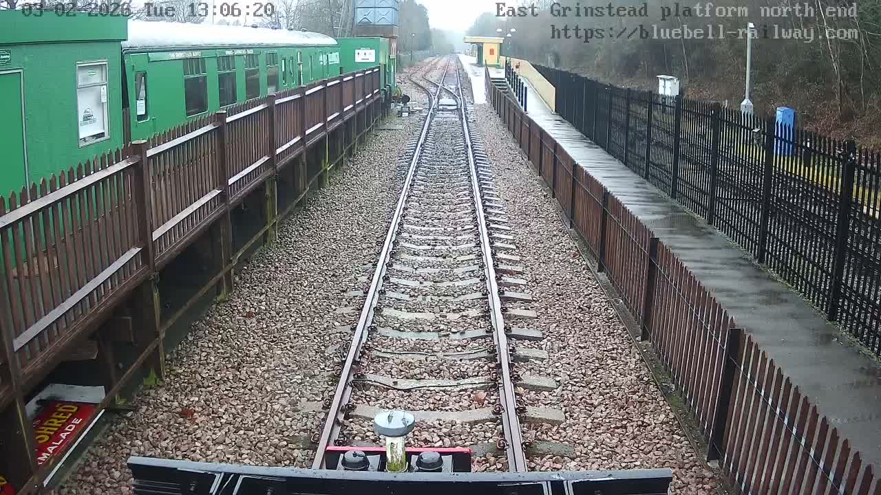 East Grinstead Station Bluebell Railway Platforms North End Live Cam - Mid Sussex, East Sussex, South East, England, United Kingdom