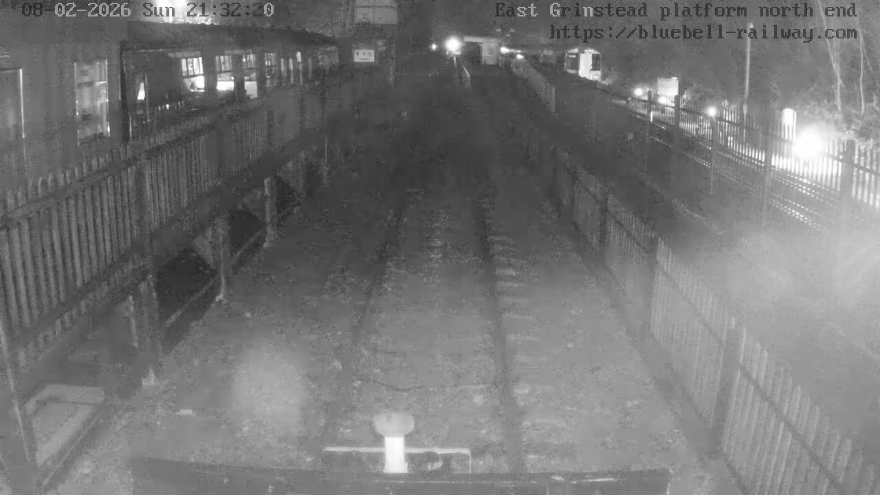 East Grinstead Station Bluebell Railway Platforms North End Live Cam - Mid Sussex, East Sussex, South East, England, United Kingdom