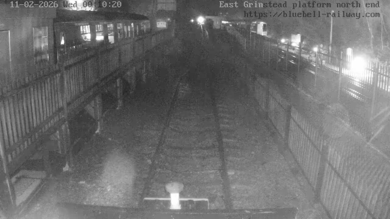 East Grinstead Station Bluebell Railway Platforms North End Live Cam - Mid Sussex, East Sussex, South East, England, United Kingdom