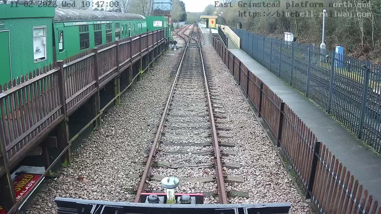East Grinstead Station Bluebell Railway Platforms North End Live Cam - Mid Sussex, East Sussex, South East, England, United Kingdom