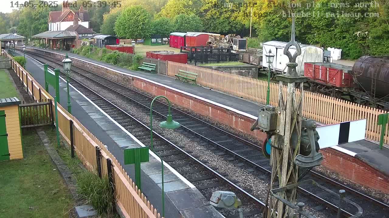 Kingscote Station , Bluebell Railway (Platforms North) Live Cam - East Grinstead, Mid Sussex, West Sussex, South East, England, United Kingdom