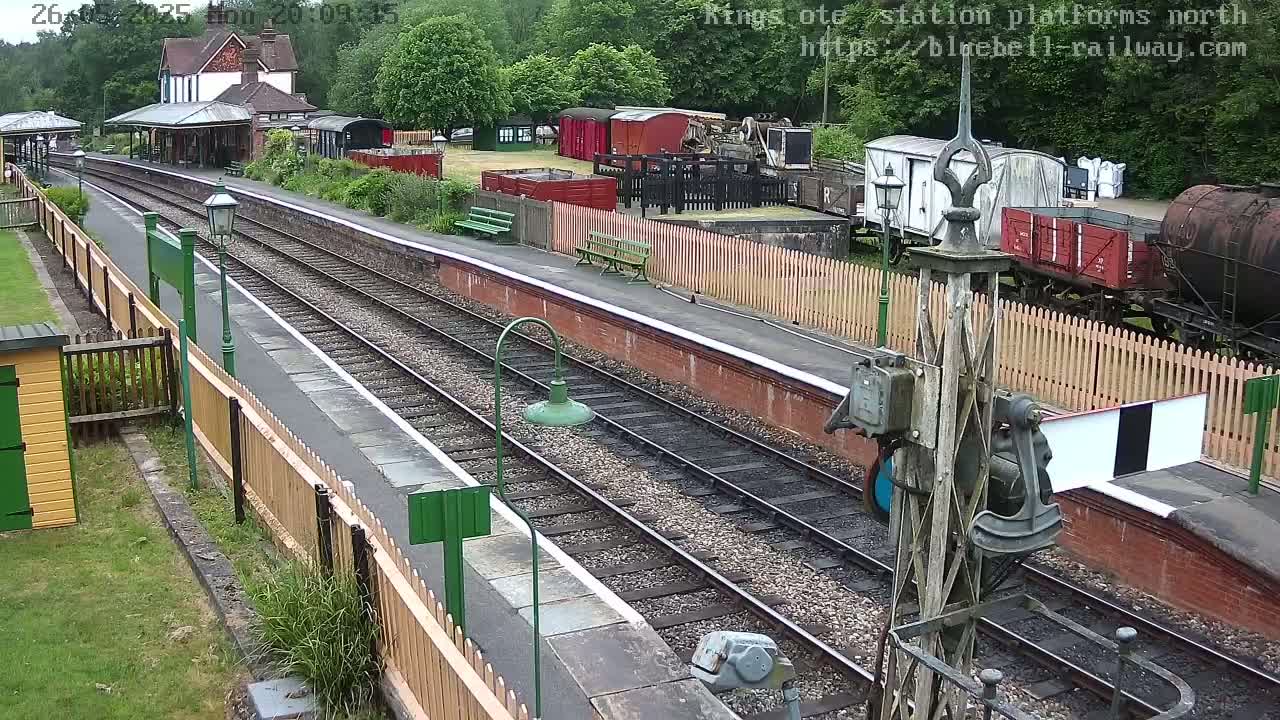 Kingscote Station , Bluebell Railway (Platforms North) Live Cam - East Grinstead, Mid Sussex, West Sussex, South East, England, United Kingdom
