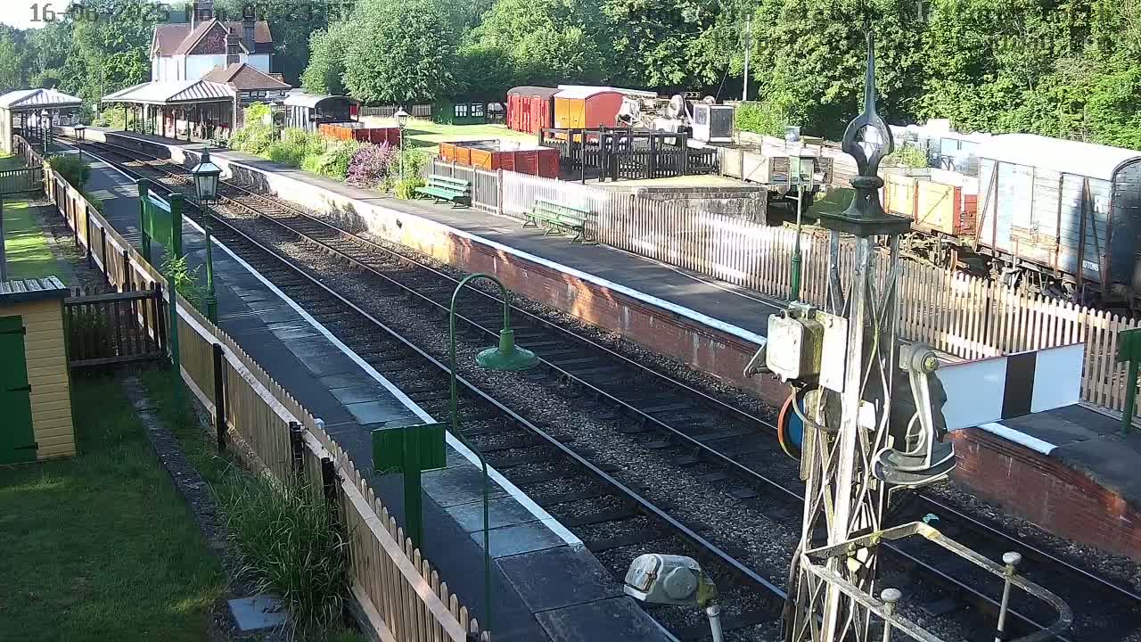 Kingscote Station , Bluebell Railway (Platforms North) Live Cam - East Grinstead, Mid Sussex, West Sussex, South East, England, United Kingdom