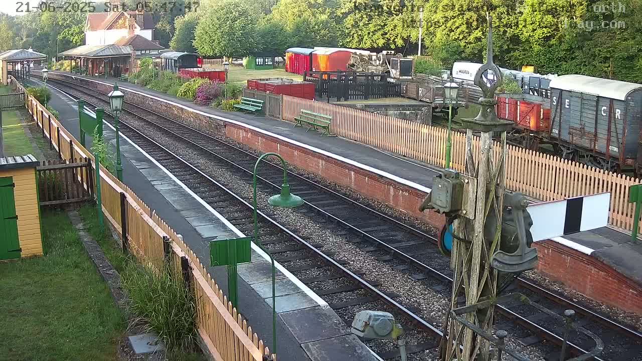 Kingscote Station , Bluebell Railway (Platforms North) Live Cam - East Grinstead, Mid Sussex, West Sussex, South East, England, United Kingdom