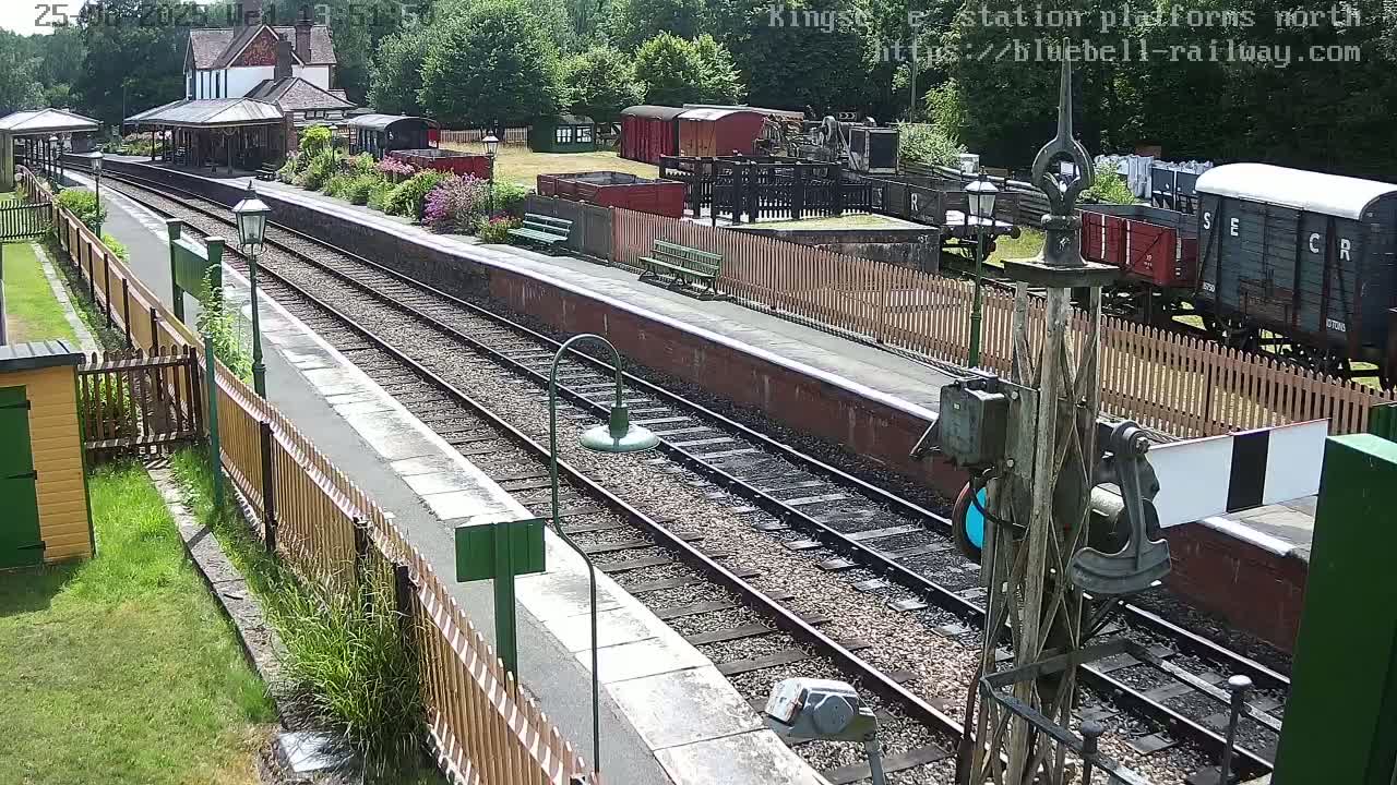 Kingscote Station , Bluebell Railway (Platforms North) Live Cam - East Grinstead, Mid Sussex, West Sussex, South East, England, United Kingdom