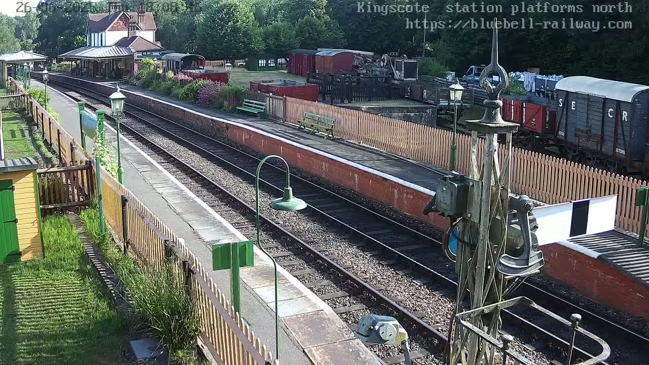 Kingscote Station , Bluebell Railway (Platforms North) Live Cam - East Grinstead, Mid Sussex, West Sussex, South East, England, United Kingdom
