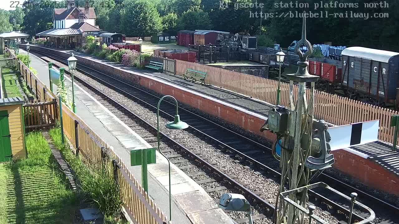 Kingscote Station , Bluebell Railway (Platforms North) Live Cam - East Grinstead, Mid Sussex, West Sussex, South East, England, United Kingdom
