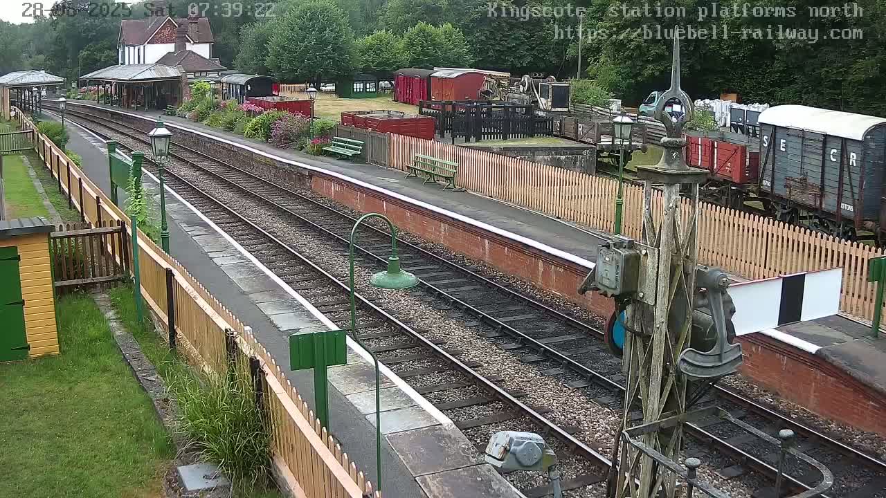 Kingscote Station , Bluebell Railway (Platforms North) Live Cam - East Grinstead, Mid Sussex, West Sussex, South East, England, United Kingdom