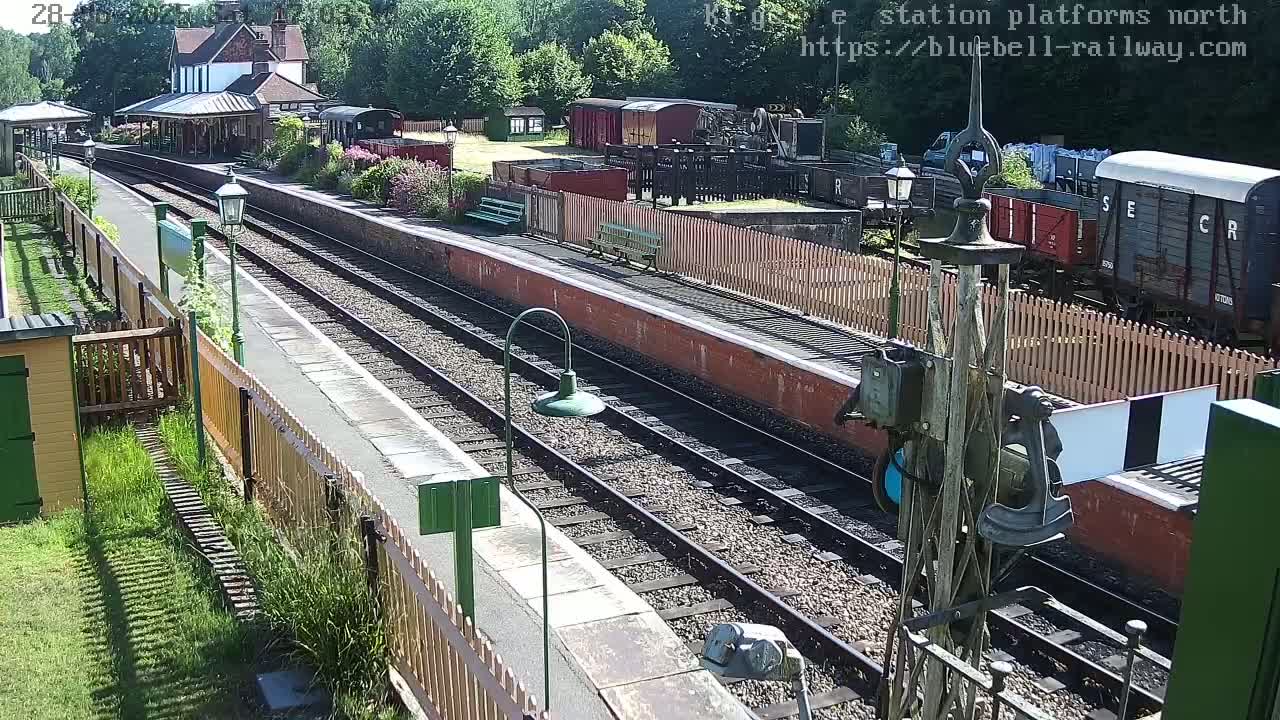 Kingscote Station , Bluebell Railway (Platforms North) Live Cam - East Grinstead, Mid Sussex, West Sussex, South East, England, United Kingdom