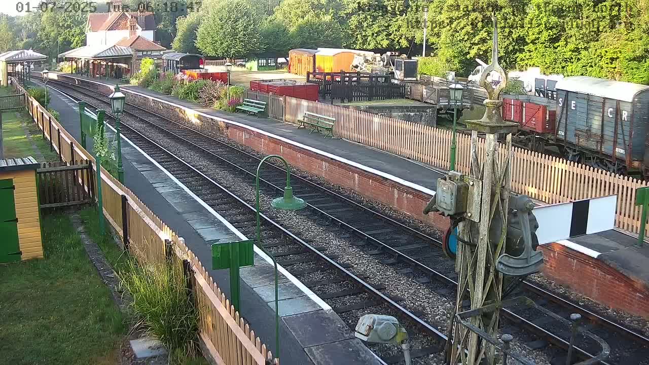 Kingscote Station , Bluebell Railway (Platforms North) Live Cam - East Grinstead, Mid Sussex, West Sussex, South East, England, United Kingdom