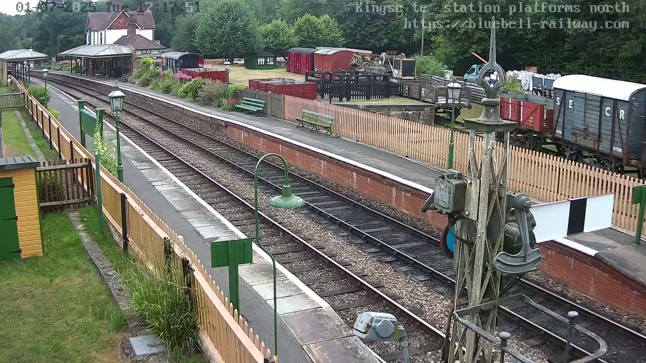 Kingscote Station , Bluebell Railway (Platforms North) Live Cam - East Grinstead, Mid Sussex, West Sussex, South East, England, United Kingdom