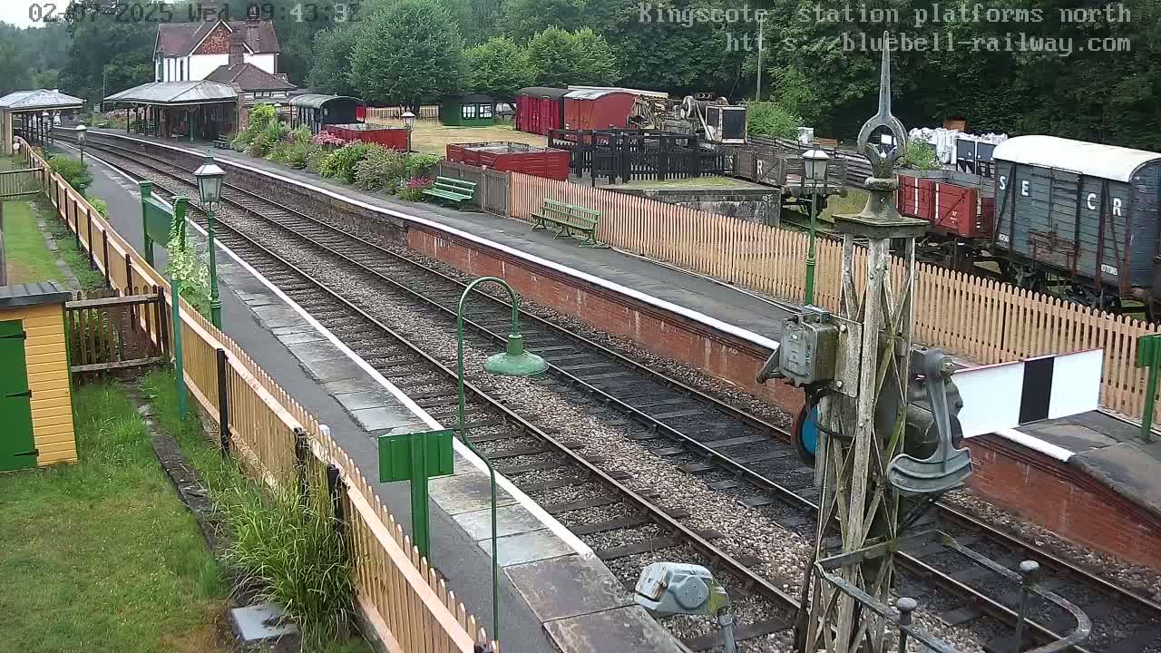 Kingscote Station , Bluebell Railway (Platforms North) Live Cam - East Grinstead, Mid Sussex, West Sussex, South East, England, United Kingdom