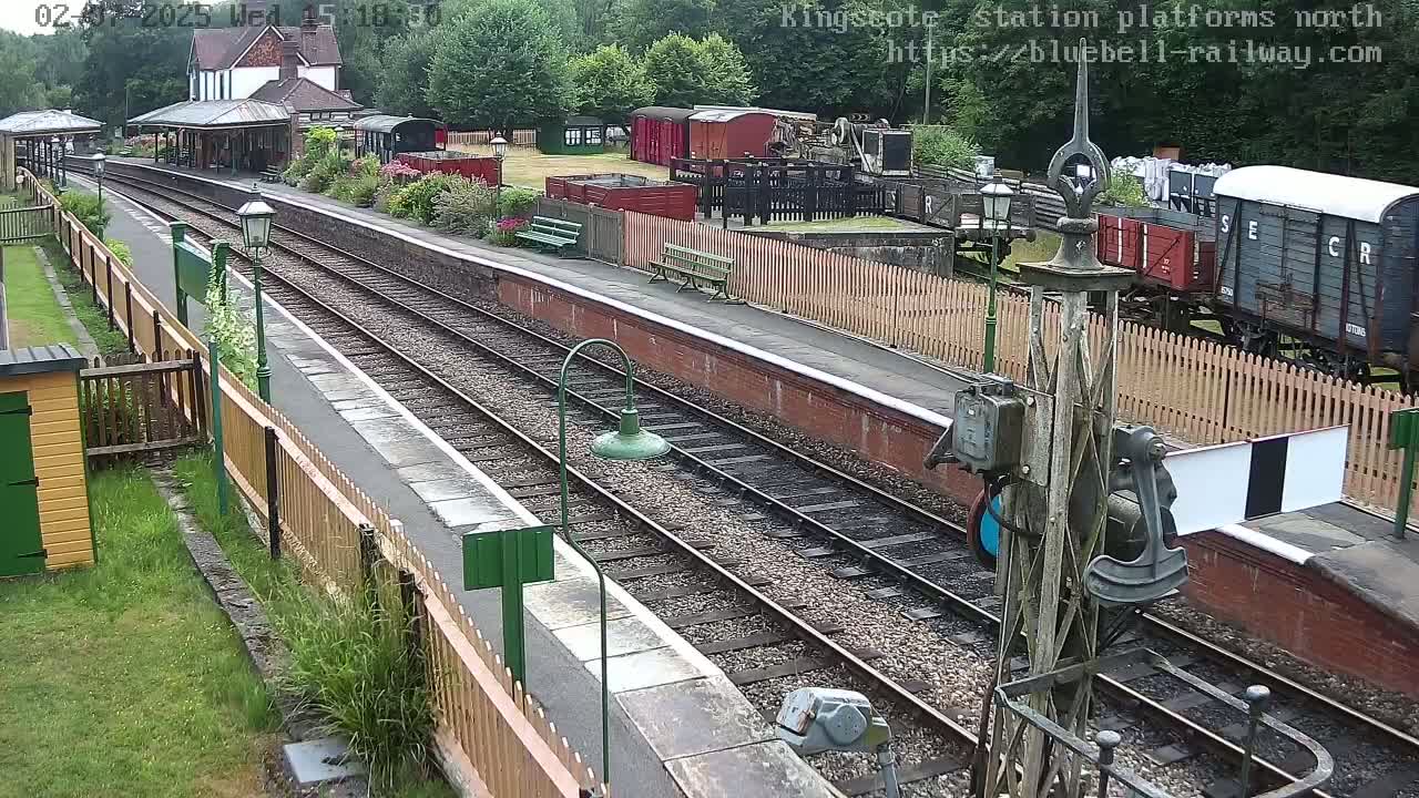 Kingscote Station , Bluebell Railway (Platforms North) Live Cam - East Grinstead, Mid Sussex, West Sussex, South East, England, United Kingdom
