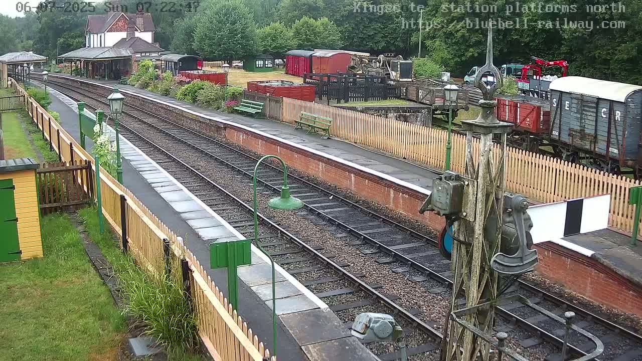 Kingscote Station , Bluebell Railway (Platforms North) Live Cam - East Grinstead, Mid Sussex, West Sussex, South East, England, United Kingdom