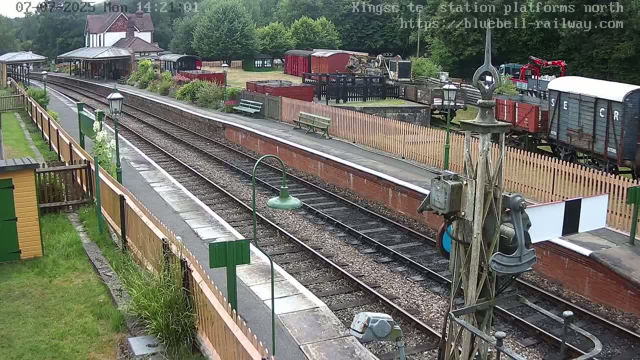 Kingscote Station , Bluebell Railway (Platforms North) Live Cam - East Grinstead, Mid Sussex, West Sussex, South East, England, United Kingdom