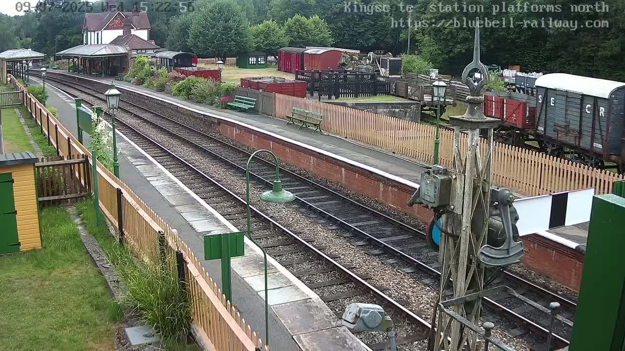 Kingscote Station , Bluebell Railway (Platforms North) Live Cam - East Grinstead, Mid Sussex, West Sussex, South East, England, United Kingdom