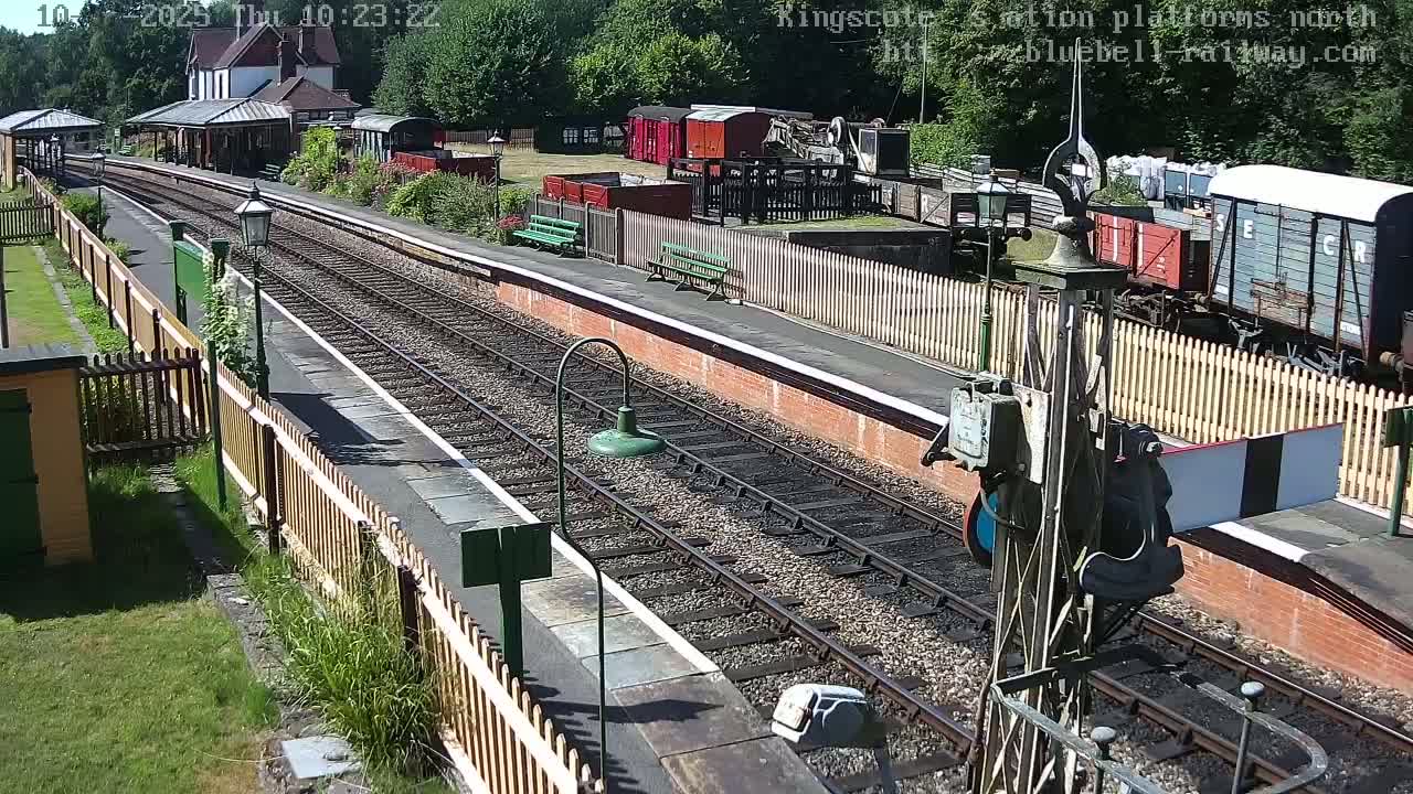 Kingscote Station , Bluebell Railway (Platforms North) Live Cam - East Grinstead, Mid Sussex, West Sussex, South East, England, United Kingdom