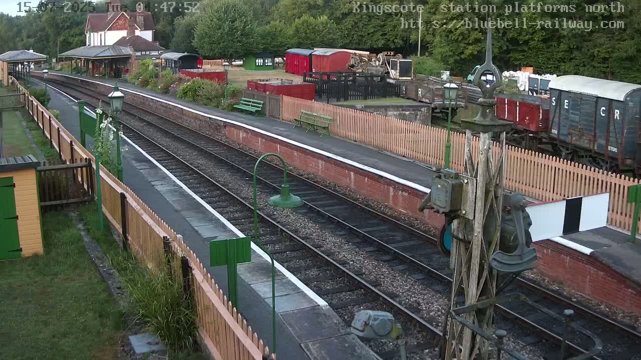 Kingscote Station , Bluebell Railway (Platforms North) Live Cam - East Grinstead, Mid Sussex, West Sussex, South East, England, United Kingdom