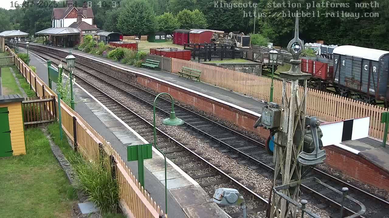 Kingscote Station , Bluebell Railway (Platforms North) Live Cam - East Grinstead, Mid Sussex, West Sussex, South East, England, United Kingdom