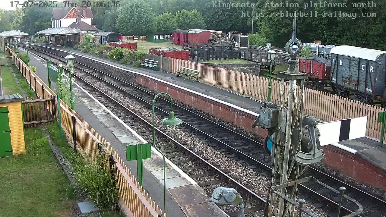 Kingscote Station , Bluebell Railway (Platforms North) Live Cam - East Grinstead, Mid Sussex, West Sussex, South East, England, United Kingdom