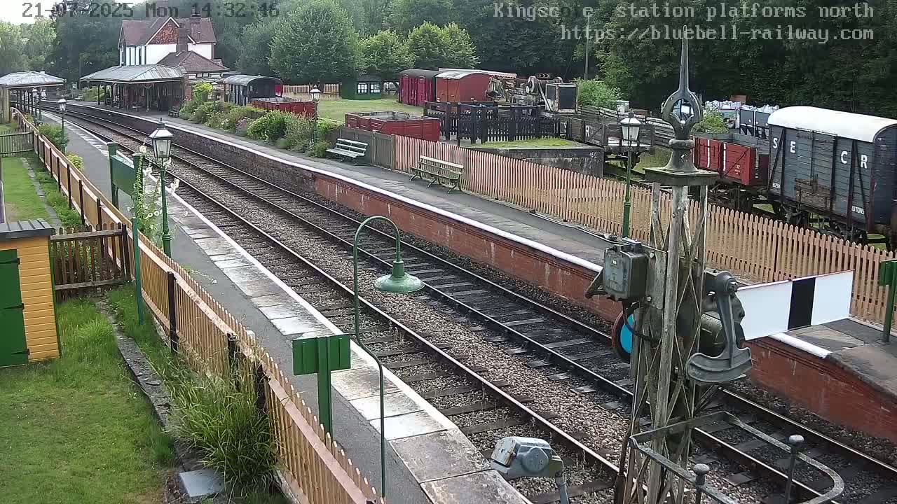 Kingscote Station , Bluebell Railway (Platforms North) Live Cam - East Grinstead, Mid Sussex, West Sussex, South East, England, United Kingdom