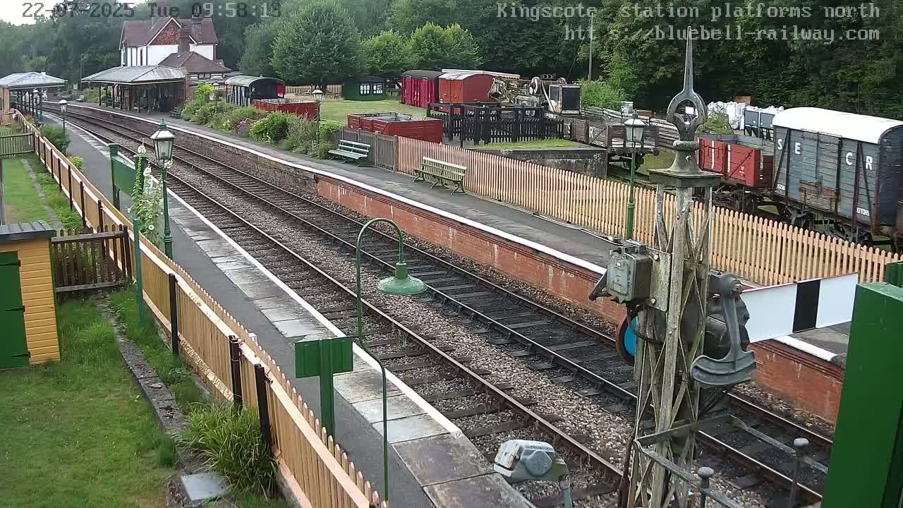 Kingscote Station , Bluebell Railway (Platforms North) Live Cam - East Grinstead, Mid Sussex, West Sussex, South East, England, United Kingdom