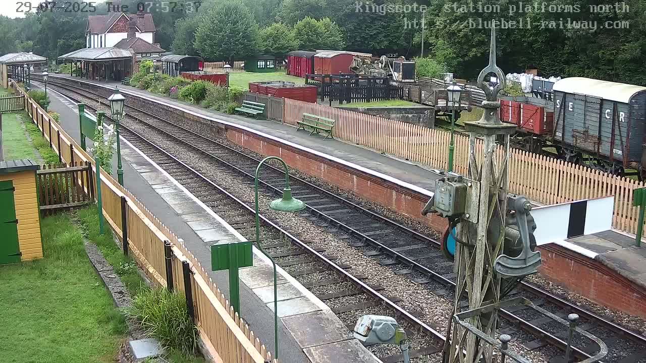 Kingscote Station , Bluebell Railway (Platforms North) Live Cam - East Grinstead, Mid Sussex, West Sussex, South East, England, United Kingdom