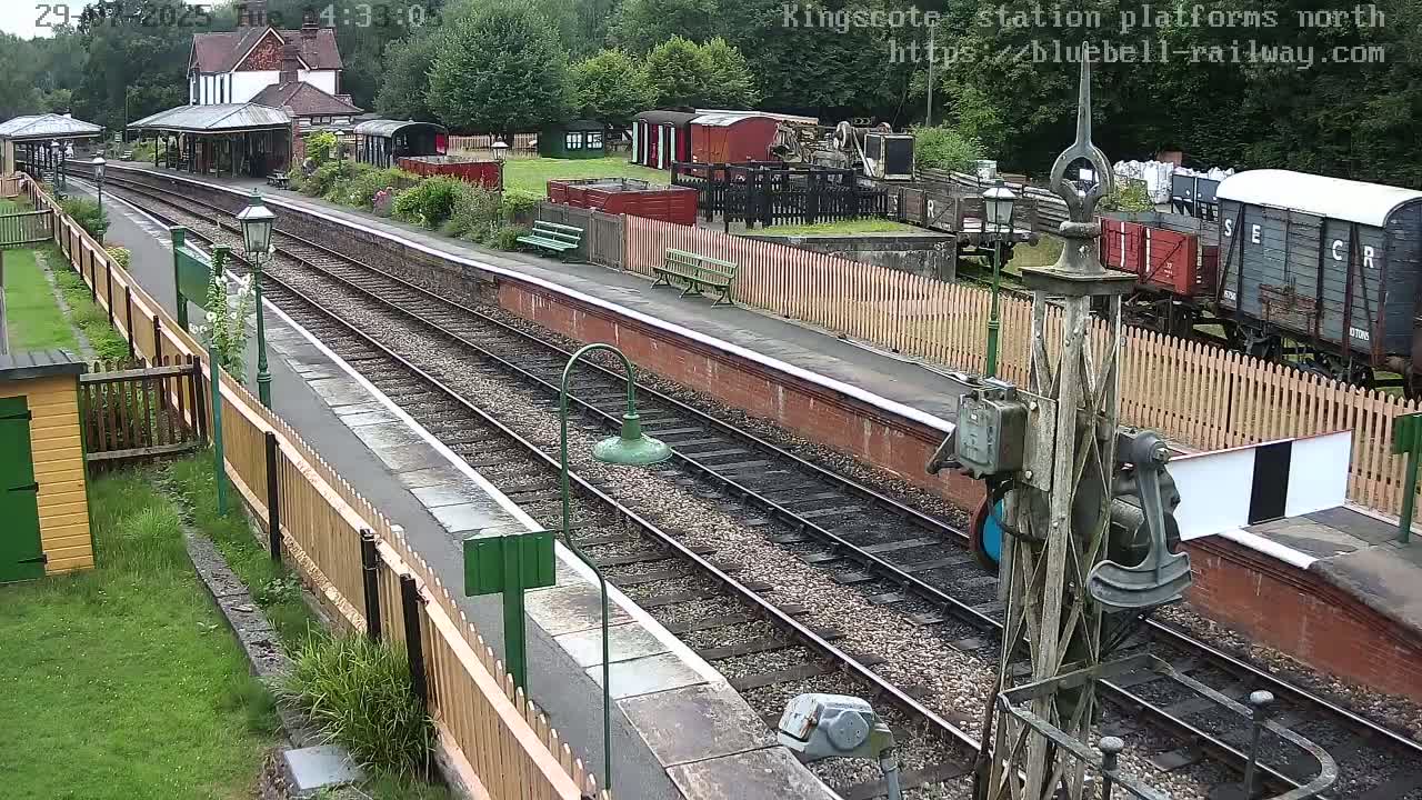 Kingscote Station , Bluebell Railway (Platforms North) Live Cam - East Grinstead, Mid Sussex, West Sussex, South East, England, United Kingdom