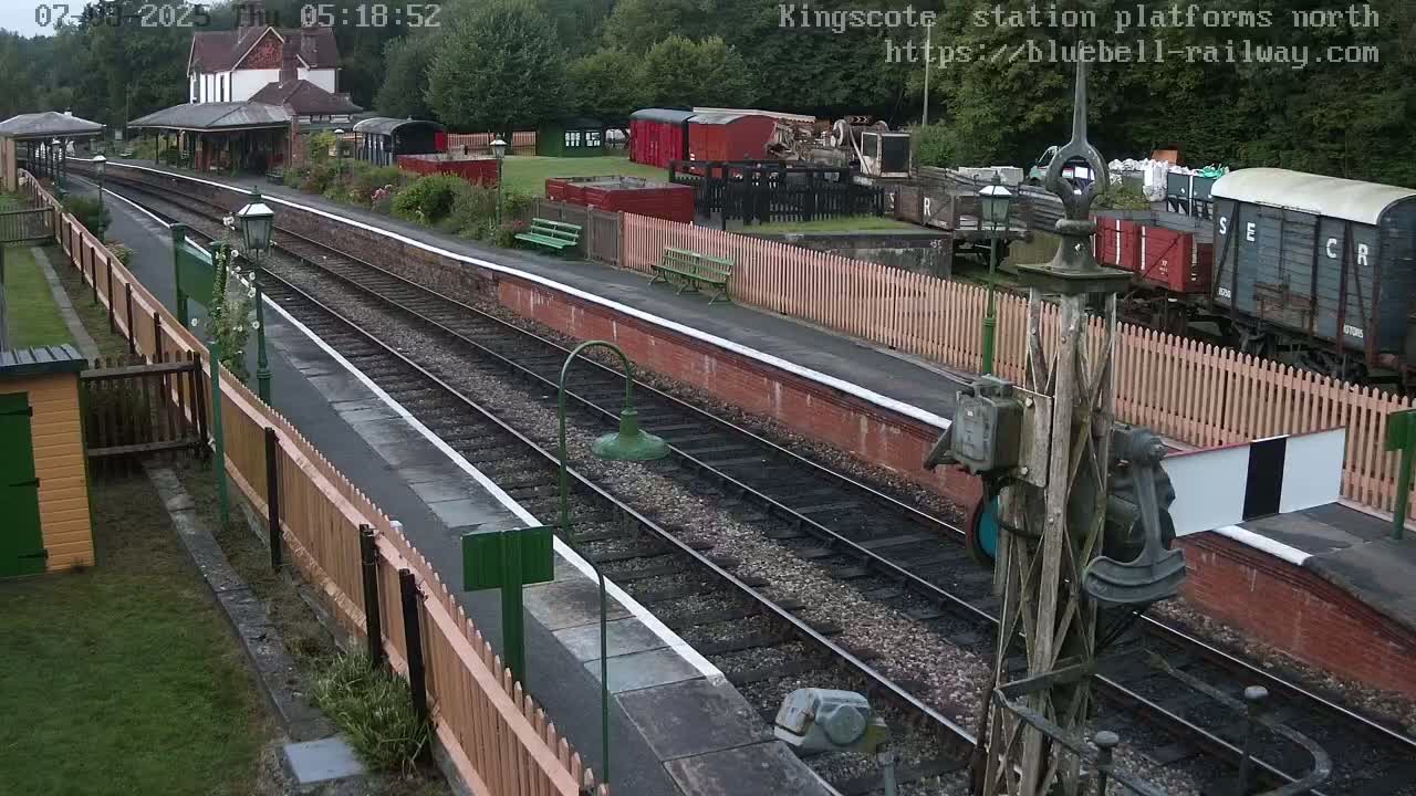 Kingscote Station , Bluebell Railway (Platforms North) Live Cam - East Grinstead, Mid Sussex, West Sussex, South East, England, United Kingdom
