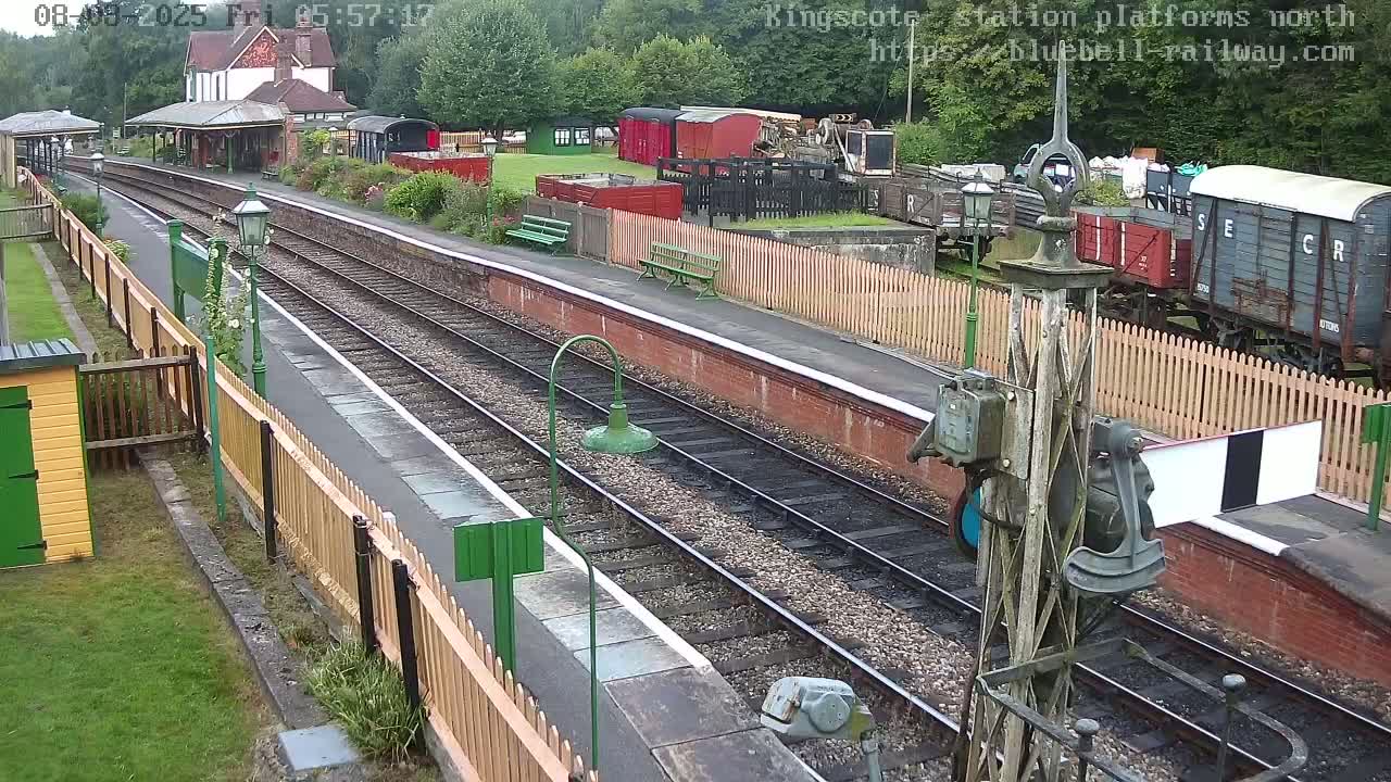 Kingscote Station , Bluebell Railway (Platforms North) Live Cam - East Grinstead, Mid Sussex, West Sussex, South East, England, United Kingdom