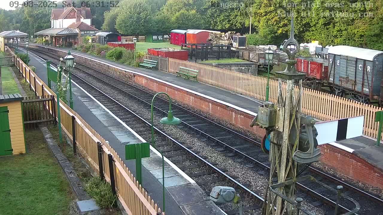 Kingscote Station , Bluebell Railway (Platforms North) Live Cam - East Grinstead, Mid Sussex, West Sussex, South East, England, United Kingdom
