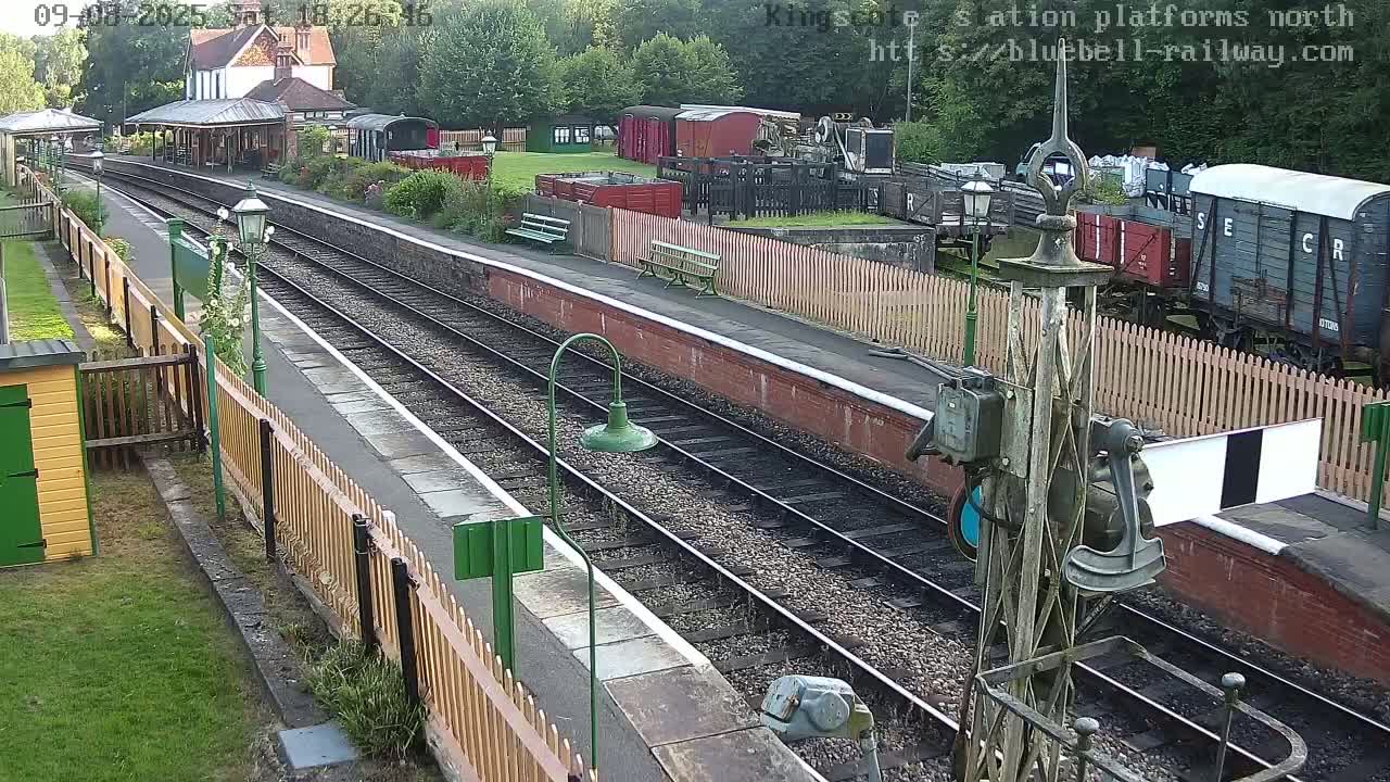 Kingscote Station , Bluebell Railway (Platforms North) Live Cam - East Grinstead, Mid Sussex, West Sussex, South East, England, United Kingdom