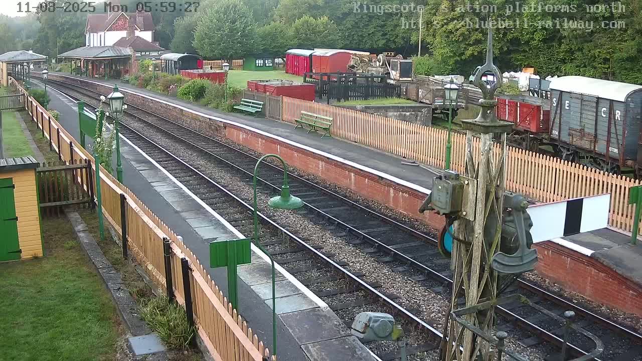 Kingscote Station , Bluebell Railway (Platforms North) Live Cam - East Grinstead, Mid Sussex, West Sussex, South East, England, United Kingdom