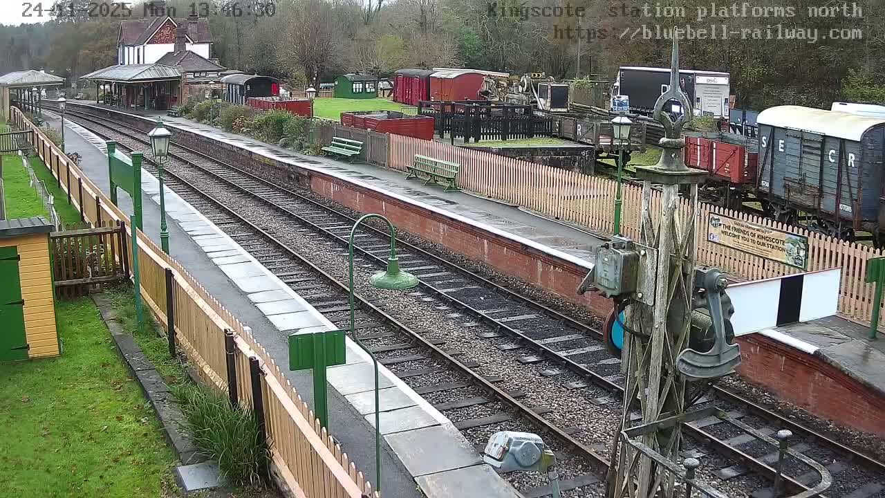 Kingscote Station , Bluebell Railway (Platforms North) Live Cam - East Grinstead, Mid Sussex, West Sussex, South East, England, United Kingdom