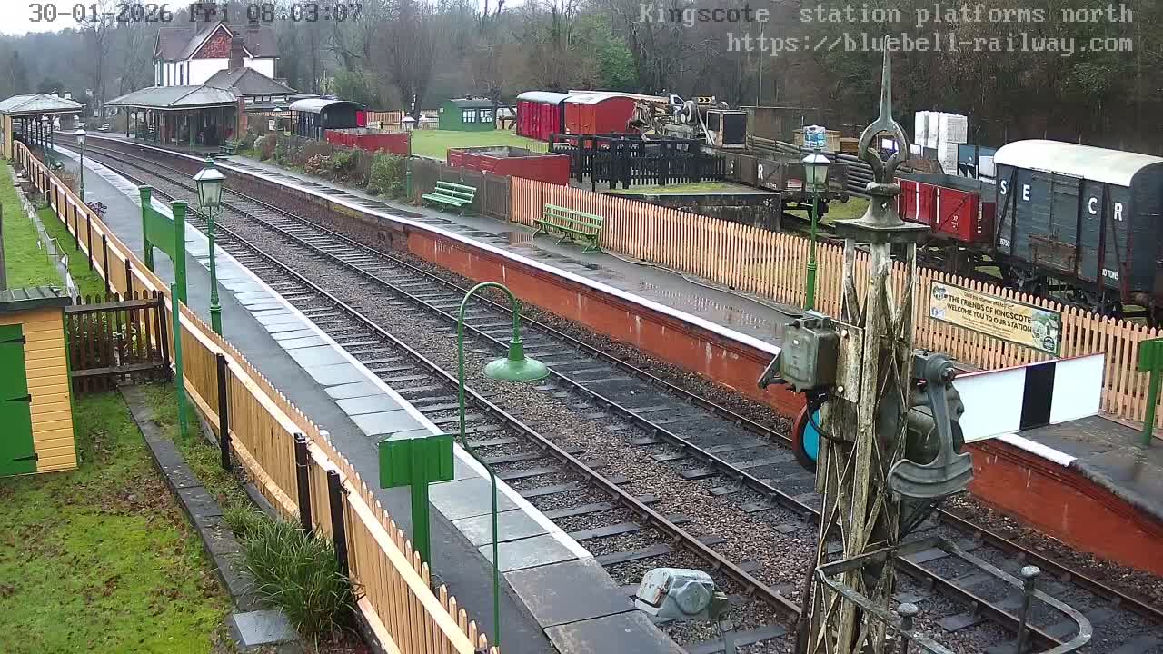 Kingscote Station , Bluebell Railway (Platforms North) Live Cam - East Grinstead, Mid Sussex, West Sussex, South East, England, United Kingdom