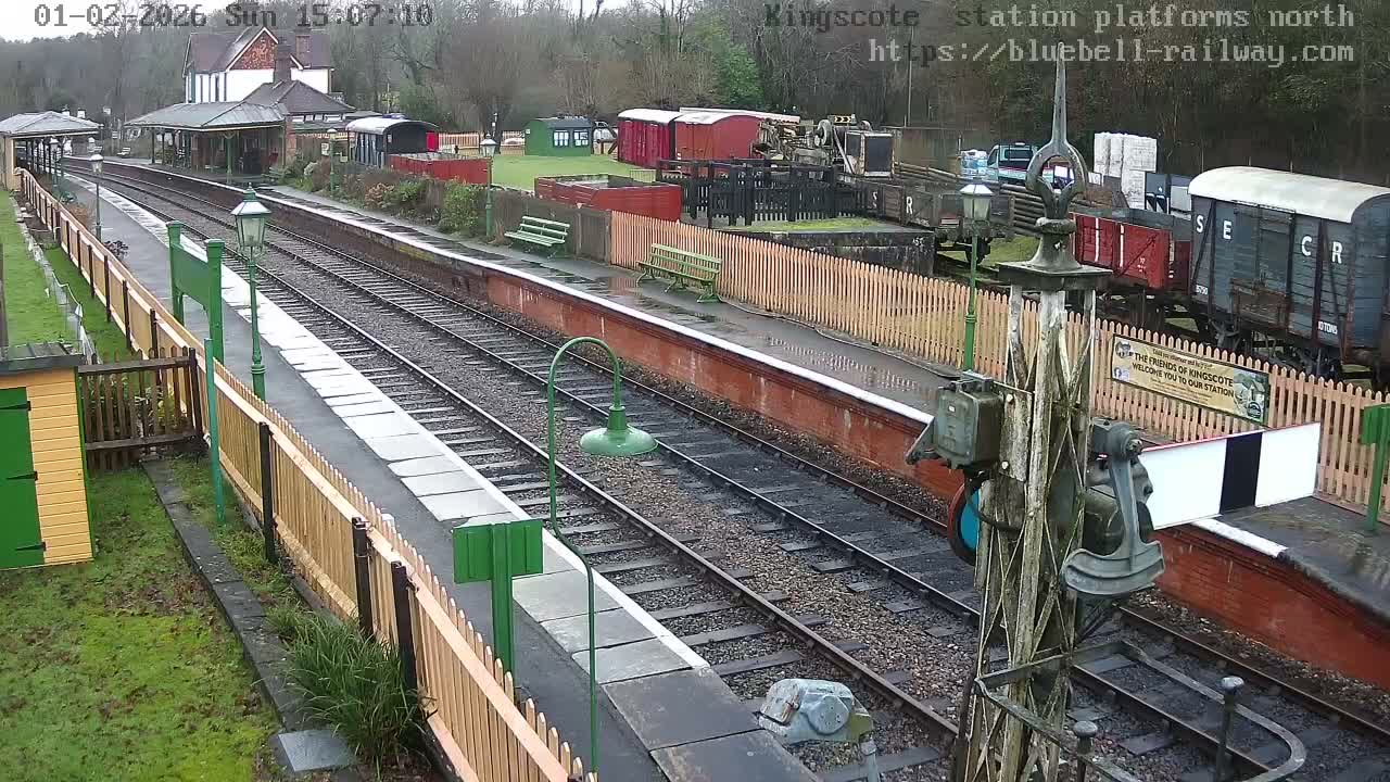 Kingscote Station , Bluebell Railway (Platforms North) Live Cam - East Grinstead, Mid Sussex, West Sussex, South East, England, United Kingdom