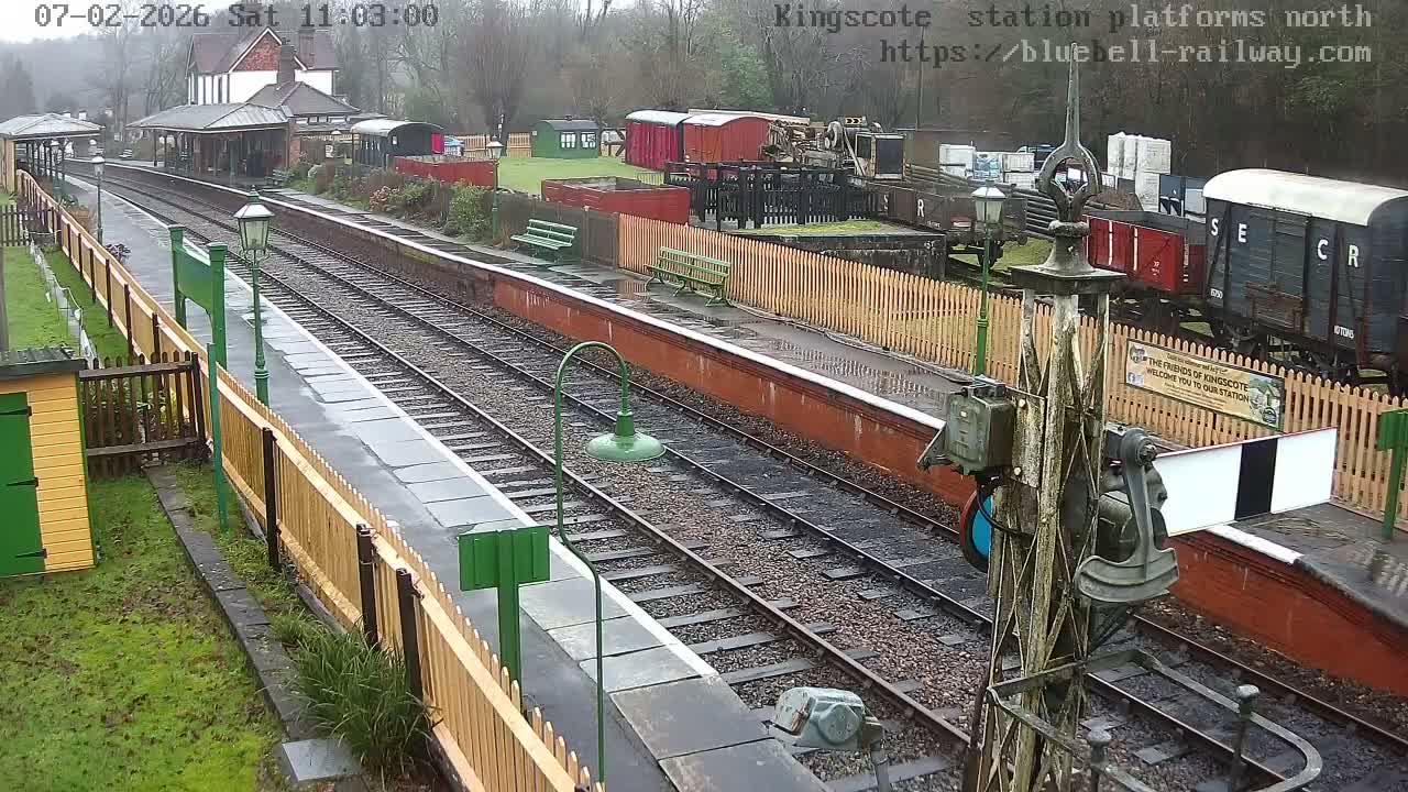 Kingscote Station , Bluebell Railway (Platforms North) Live Cam - East Grinstead, Mid Sussex, West Sussex, South East, England, United Kingdom