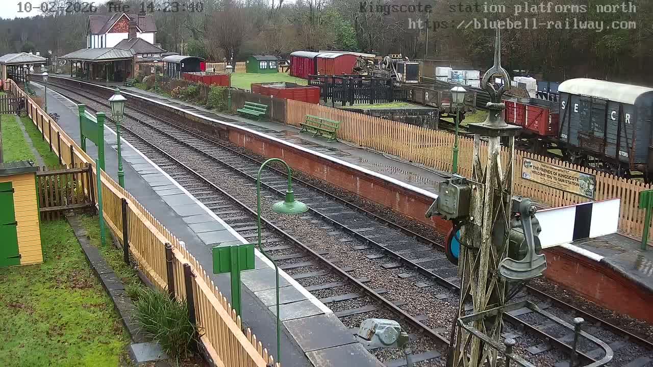 Kingscote Station , Bluebell Railway (Platforms North) Live Cam - East Grinstead, Mid Sussex, West Sussex, South East, England, United Kingdom