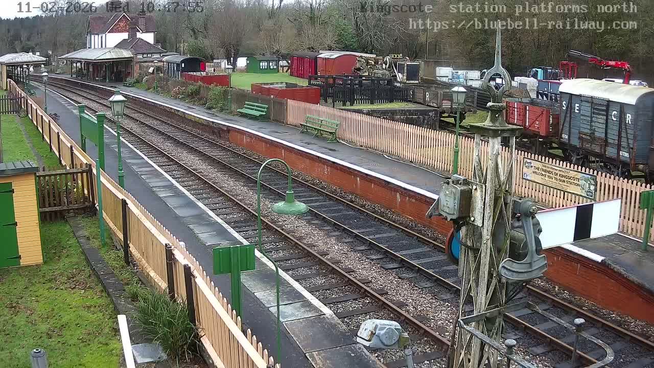 Kingscote Station , Bluebell Railway (Platforms North) Live Cam - East Grinstead, Mid Sussex, West Sussex, South East, England, United Kingdom