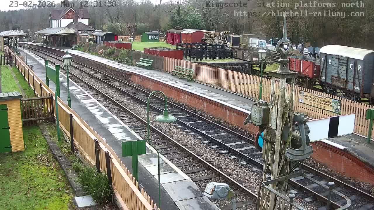 Kingscote Station , Bluebell Railway (Platforms North) Live Cam - East Grinstead, Mid Sussex, West Sussex, South East, England, United Kingdom